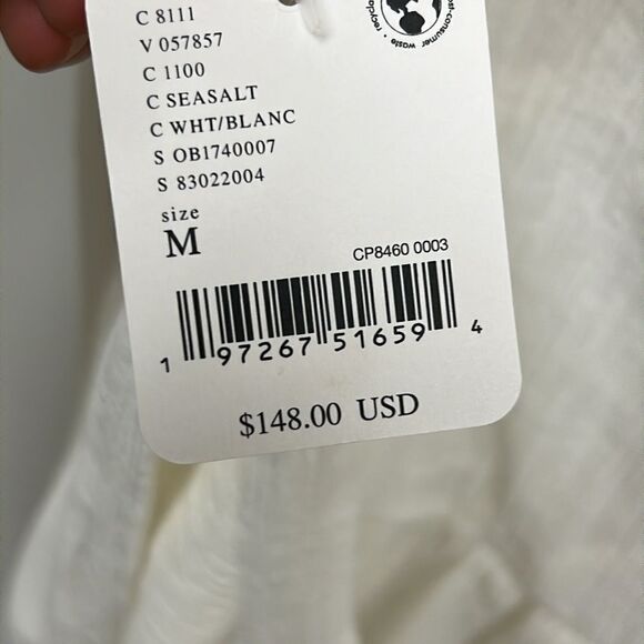 Free People Womens Daia Boho V-Neck Peplum Whir Long Sleeve Top M - Picture 4 of 4